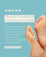 ✨ The Medi-Pedi our regulars rave about!
Looking for smooth feet, relief from ingrown toenails, cracked heels, or a full foot overhaul before the silly season? A Medi-Pedi at Rose Bay Podiatry might be exactly what you need! 👣

📞 02 9371 7837 | 📧 info@rosebaypodiatry.com.au
💻 www.rosebaypodiatry.com.au

#rosebaypodiatry #podiatry #sydneypodiatry #sydneypodiatrist #rosebaypodiatrist #podiatryclinic #sydneypodiatryclinic #skincare #footcare #footcream #medipedi #medicalpedicure